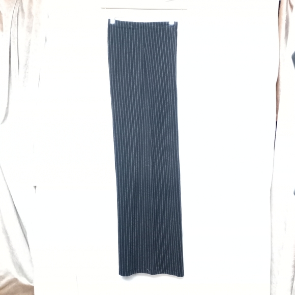 Final Sale - BRYN WALKER Charcoal w/Gray Pinstripes Knit Pants - Picture 2 of 6
